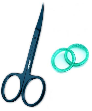 Nail Scissors Toenail Scissors Mustache Face Nose Ears Hair Care Beauty Cuticle Scissors Manicure Pedicure Sharp Curved Blades Professional Scissors for Men Women 3.7