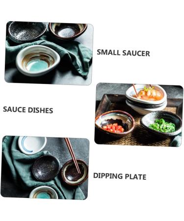Zerodeko 4pcs Ceramic Side Dish Sauce Plate Condiment Dish Soy Sauce Small Saucer Dipping Bowl Fruit Salad Bowls Japanese Snack Fruit Snack Ice Food Container Household Ceramics Pickles - Buy Online on GoSupps.com