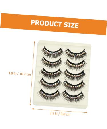 minkissy 40 Pairs Diamond False Eyelashes False Eyelashes with Rhinestones Volume Cat Eye Performance Eyelash Lashes Long Fake Lash Chemical Fiber Hard Stem Cosmetic Cosplay - Buy Online on GoSupps.com