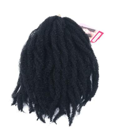 Coolbers 18 Inch Black Marley Braids - Curly Crochet Braids Hair Extensions (1 Pack 1B) - Afro Twist Braiding Hair - Buy Online on GoSupps.com