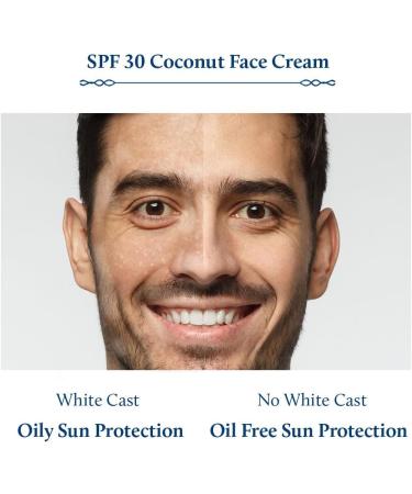 Blue Nectar Coconut SPF 30 Sunscreen Face Cream for Plant Based Sun Protection | Oil Free Vitamin E Face Moisturizer for Oily & Sensitive Skin (16 Herbs 50g) - Buy Online on GoSupps.com