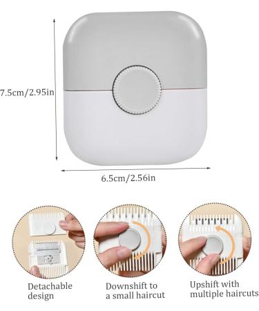 Split Ends Hair Trimmer for Women 2 in 1 Mini Portable Cute Hair Brush Detachable Dustproof Knob Adjustable Stainless Steel Slicer Hair Clipper Grey Hair Clippers - Buy Online on GoSupps.com