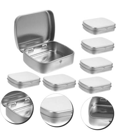 STOBOK 10pcs Boxes Mini Storage Tin Box The Christmas Candle Small Tin with Lid Storage Boxes with Lids Jar Silver 6.00X4.70X1.50CM - Buy Online on GoSupps.com