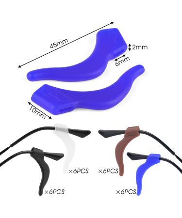 24 Pairs Durable Anti-Slip Glasses Ears - Silicone Holders for Sunglasses & Reading Glasses | Comfortable Slide Stop Solution - Buy Online on GoSupps.com