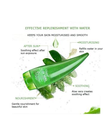Aloe Vera 99% Essence Gel Cream Soothing Moisturizer for Acne & After-Sun Repair 260ml - Buy Online on GoSupps.com