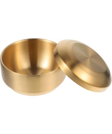 High-Quality Stainless Steel Shaving Soap Bowl with Lid - Housoutil Rice Shell Design for Men | Ideal for Home & Bathroom Use - Buy Online on GoSupps.com