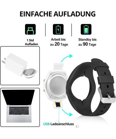 Lebexy Pedometer Watch - No Bluetooth/App/Phone Needed | Fitness Tracker for Jogging Swimming & Sauna - Unisex Black Fitness Bracelet - Buy Online on GoSupps.com
