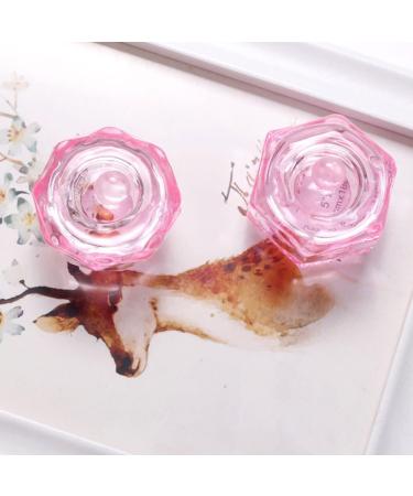 Octagonal Dappen Dish Cup Crystal Glass Glassware Tool for Nail Art Manicure Care Brushes - Buy Online on GoSupps.com