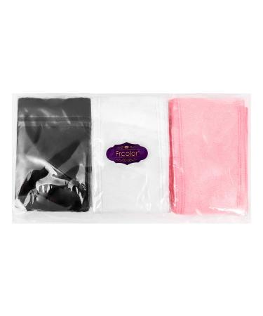 frcolor Spa Hairband 3 Pack Stretch Terry Fabric Headbands for Makeup Yoga & Sports | White Black & Pink - Buy Online on GoSupps.com
