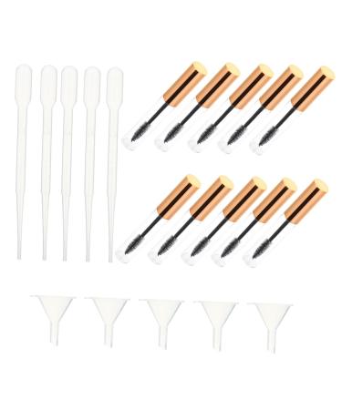 Didiseaon 40 Pcs Mascara Empty Tube Refillable Mascara Tube Empty Mascara Vial Funnel Eyelash Pipette Plastic