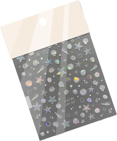 Shakven Self-Adhesive Nail Stickers Summer Shells Glitter Nail Stickers Decor - High-Resolution Printing Decorations for Dating Daily Life Work and School - Buy Online on GoSupps.com