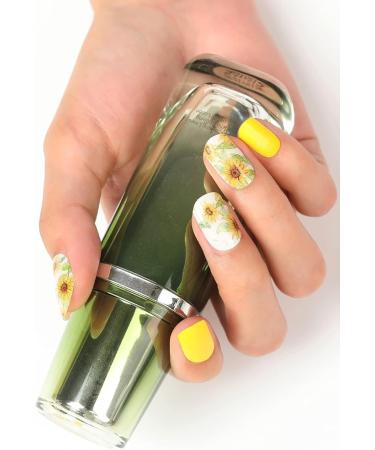 Kalolary Gel Nail Polish Strips Nail Gel Art Sticker Waterproof Full Nail Wraps Decal Sets with Nail File and Stick for Women Girls Nail Art Decor (UV/LED Lamp Required) (Sunflower Yellow) - Buy Online on GoSupps.com