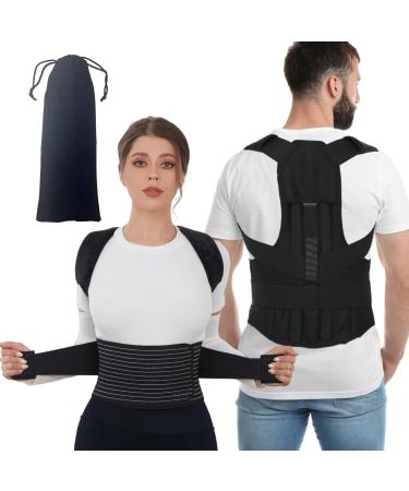 Upgraded Back Brace Posture Corrector for Women and Men Adjustable Posture Back Brace Remission Pain in The Waist Back and Shoulders Improve Back Posture( L )