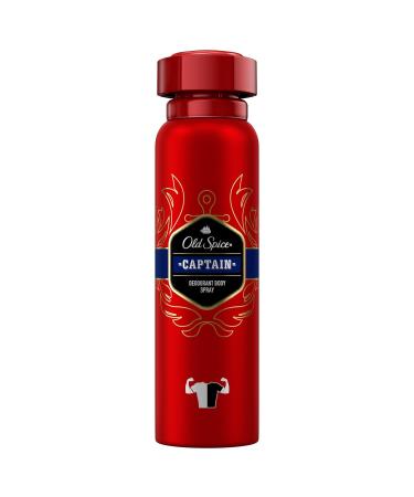 OLD SPICE CAPTAIN by Shulton DEODORANT SPRAY 5 OZ