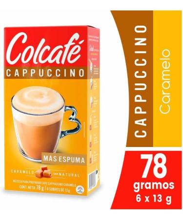 Colcafe Capuccino Instant coffee Mix (3 pack) Caramel Vanilla & hazelnut Cafe instantaneo colcafe capuccino Vainilla Avellana y Caramelo - Buy Online on GoSupps.com