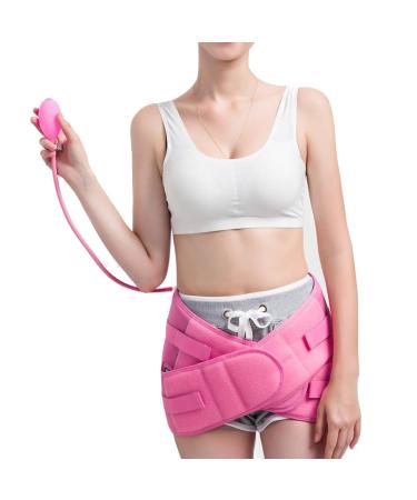 Pink Air Pressure Pelvis Tilt Correction Belt - Adjustable Postpartum Recovery Band & Body Shaper for Abdomen Posture Correction - Buy Online on GoSupps.com