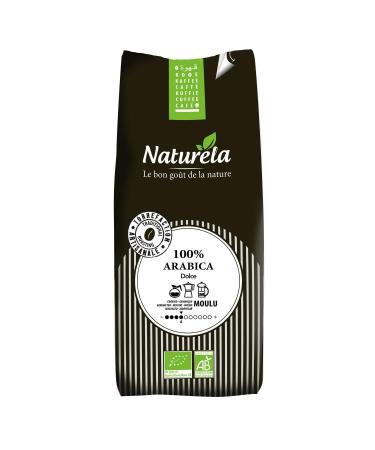 NATURELA Caf Moulu Bio Pur Arabica Ar me Intense et Douceur Naturelle (Paquet 1kg) - Le Lot De 2