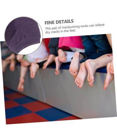 minkissy 15 Pairs Moisturizing Socks Foot Softening Socks Heel Protector Heel Cushions Silicone Heel Socks Dry Feet Foot Protectors for Feet Ankle Socks Spa Silicone Purple Anti Slip Socks - Buy Online on GoSupps.com