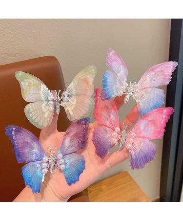 2023 New Large Gradient Moving Butterfly Hair Clips - 2 Pcs Set | Cute Sparkly Hair Accessories for Girls - Buy Online on GoSupps.com