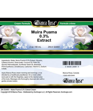 Muira Puama 0.3% Extract Cream (2 oz ZIN: 524061) - Buy Online on GoSupps.com