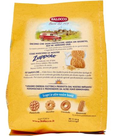  Balocco 6 x Balocco Zuppole Biscotti with fresh Italian milk and brown sugar biscuits with fresh Italian milk and brown sugar 100% Italian biscuits 700 g - Buy Online on GoSupps.com