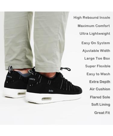Wide Orthopedic Walking Shoes for Plantar Fasciitis and Diabetes | KWUKOTY | Women 7.5-13 Men 6.5-12 | Black - Buy Online on GoSupps.com