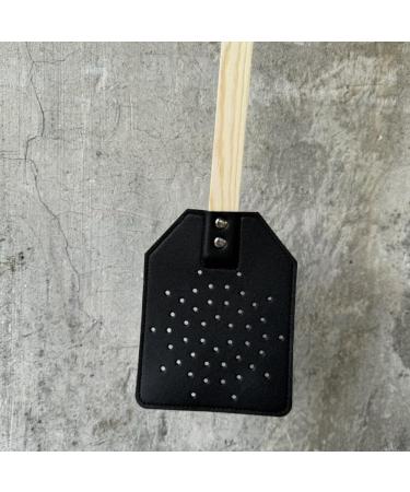 TAMOSH Yellow Wooden Stick Handle Mosquito Swatter Manual Fly Swatter PU Leather Mosquito Swatter - Buy Online on GoSupps.com