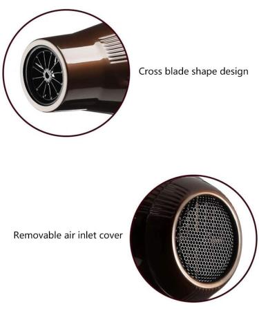 2300W Power Ionic Hair Dryer Professional Salon Dry Hair Hairdryer with Concentrator 2-Speed and 3 Temperature Settings Cool Shot Function AC Motor Powerful Quick Drying Hanging Loop Brown Small Gift - Buy Online on GoSupps.com