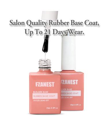 FZANEST 5 in 1 Rubber Base Gel Polish - 30ml Refill for Nail Extension & Repair Clear Base Coat Builder Gel - Buy Online on GoSupps.com