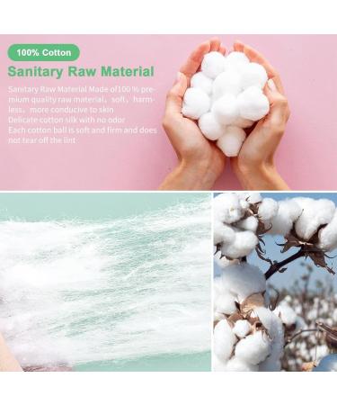 Soft Cotton Balls - 100pcs White Round Makeup & Cosmetic Cotton Wool for Skincare & Degreasing - Buy Online on GoSupps.com