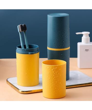Travel Toothbrush Set - 2 Portable Plastic Toothbrush Cases & Storage Box for Camping & Outdoors - Buy Online on GoSupps.com