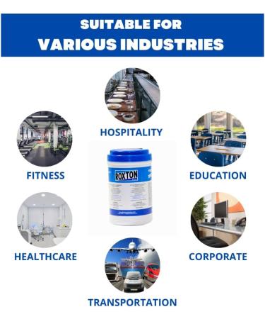 Roxton Disinfecting Wipes 200 Count Canister Kills 99.99% of Germs & Viruses Disinfects in 60 Seconds (6) 200 count (Pack of 1) - Buy Online on GoSupps.com