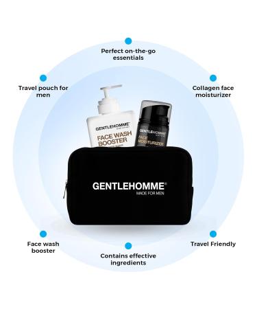 Men's Travel Skincare Set: Facial Kit with Cream & Cleanser - Essentials for Healthy Skin - Buy Online on GoSupps.com