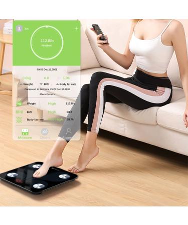 CHWARES USB Rechargeable Body Fat Scale with Bluetooth - Smart BMI Scale for Body Weight and 13 Body Data - 400lbs Capacity - Black Medium - Buy Online on GoSupps.com