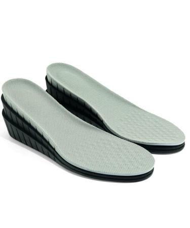 Inner Raised Insole for Men and Women's Leisure PU Sports Breathable Invisible Raised Insole with Raised Insole(39-40) 39-40 Gray