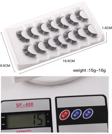 fdsmall False Eyelashes 8D Volume 15MM Wispy Long Fluffy Faux Mink Lashes Cat-Eye Natural Look False Eyelashes 7 Pairs (7 Pairs17) - Buy Online on GoSupps.com