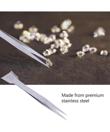 Cyrank 3-Part Stainless Steel Tweezers for Jewelry Making | Shovel & Tinkering Pearl Tweezers | Ideal for Rocailles & Diamond Crafts - Buy Online on GoSupps.com