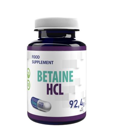 Hepatica Betain HCL 650mg 120 Vegan Capsules Third Party Laboratory Tested High Strength Dietary Supplements