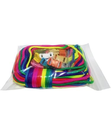 Buy Hongci 101ft Rainbow Paracord Rope + 30 Mini Buckles - Durable Nylon for Bracelets & Outdoor Use - Buy Online on GoSupps.com