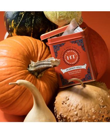 Harney & Sons Pumpkin Spice Tea | Caffeine-Free Rooibos Blend | 80 Sachets (4 Pack) - Buy Online on GoSupps.com
