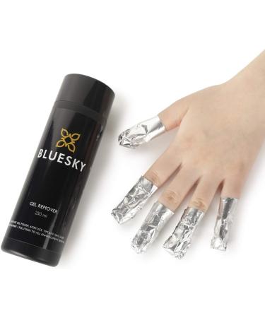 Bluesky Gel Polish Top and Base Coat 10ml plus Acetone Gel Polish Remover 250ml and Cleanser 250ml . Gel Nail Polish Removal Prep and Wipe. Top Coat Base Coat - Buy Online on GoSupps.com