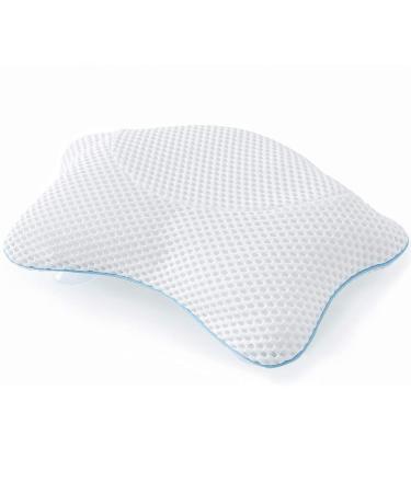 Non Slip Bath Pillow, Luxury Spa Bathtub Head & Neck Rest Support, Permeable Quick Drying Air Mesh Tub Pillow with 4 Large Suction Cups, Fits Any Tubs, Soft and Relaxing Cloud Bath Pillow