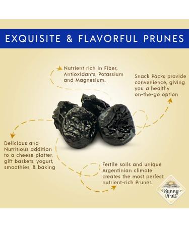Sunny Fruit Organic Dried Plums - 5 Pack (1.06 oz Each) | Healthy Snacks - Buy Online on GoSupps.com