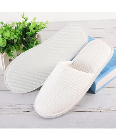Vaguelly 4 Pairs Disposable slippers cotton slippers travel slippers mens slippers indoor disposable hotel slipper for men one off hotel slippers one off spa slippers at home man 4pairs White - Buy Online on GoSupps.com