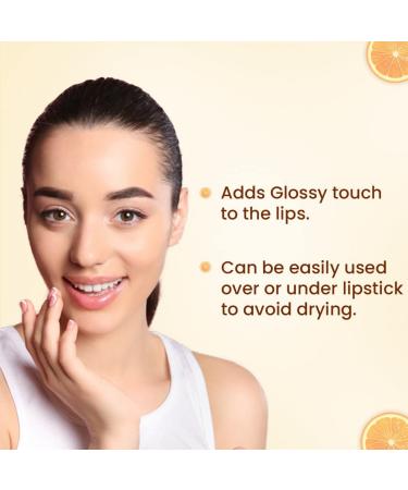 Shubhr Orange Lip Balm & Gloss - 100% Ayurvedic Natural Vitamin C Paraben & Sulphate Free for Dry Chapped Lips (15g 10 Herbs) - International Shipping Available - Buy Online on GoSupps.com