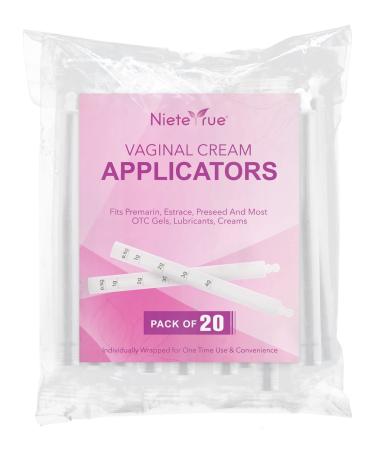 (20 Packs) Vaginial Cream Applicators  Disposable Women Applicators  Comfort Tip  Dosage Markings  Fit to Most Cream  Gel & Suppositories  Feminine Care Applicators from Nieteyrue 20 Count (Pack of 1)