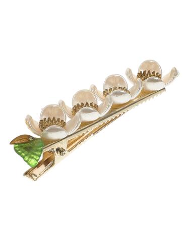 minkissy 1pc Hairpin Wedding Headpiece for Bride Crystal Alligator Clips Bling Hair Clips Decorative Hair Clips Hair Bangs Hair Barrettes Button Alloy Girl