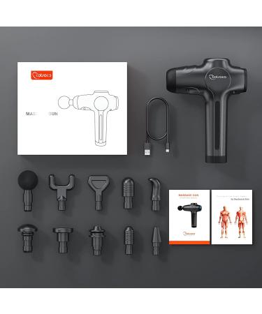 Cotsoco Massage Gun - Deep Tissue Percussion Massager for Athletes - Cordless & Rechargeable - 10 Heads Included - M7 Black - Buy Online on GoSupps.com