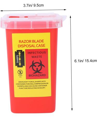Doitool 5 STK Razor Blade Storage Case - Durable Disposable Container for Salon & Men s Grooming | Red 15.4x9.5cm - Buy Online on GoSupps.com