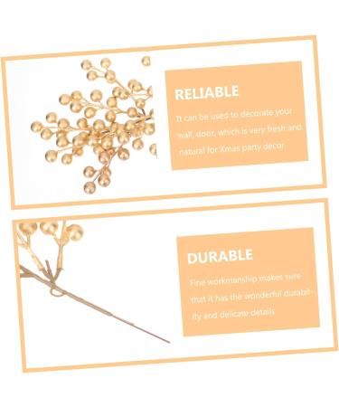HOMSFOU 2pcs Christmas Decorations Red Berries Vine Christmas Holly Berry Vine Snowberry Garland Christmas Berry Garland Xmas Party Supplies Foam Wreath Wall Decoration Artificial Plastic Goldenx2pcs 62x10cmx2pcs - Buy Online on GoSupps.com